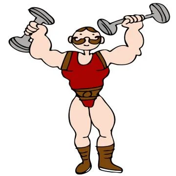 Circus strongman Stock Illustration