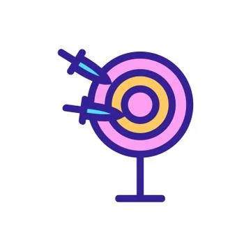Circus target icon vector. Isolated contour symbol illustration 库存插图