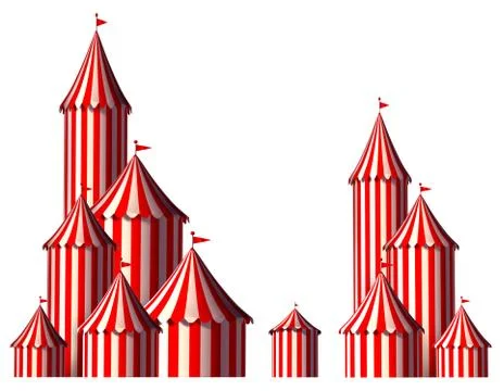 Circus Tent Design Element Stock Illustration