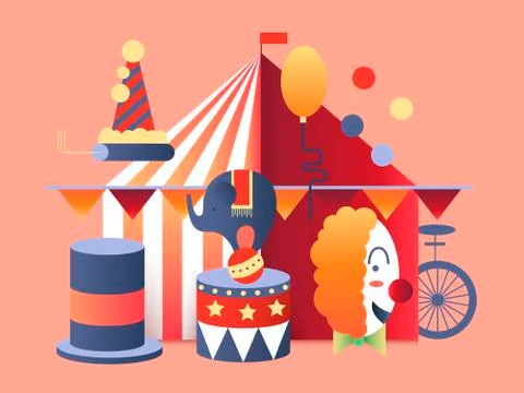 Circus tent design Stock Illustration