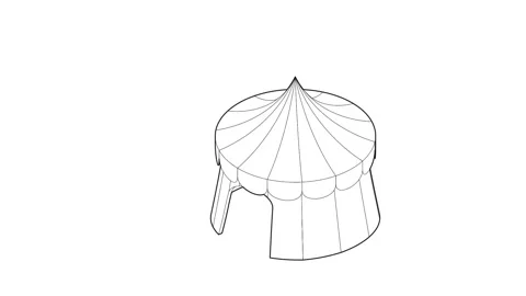 Circus tent icon animation Stock Footage 161037458