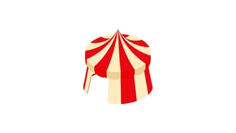 Circus tent icon animation Stock Footage 168944818