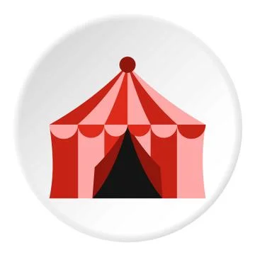 Circus tent icon circle Illustrazione stock