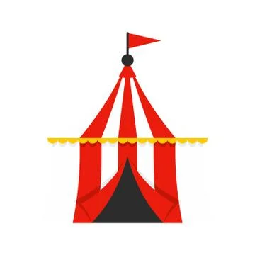 Circus tent icon, flat style イラスト素材