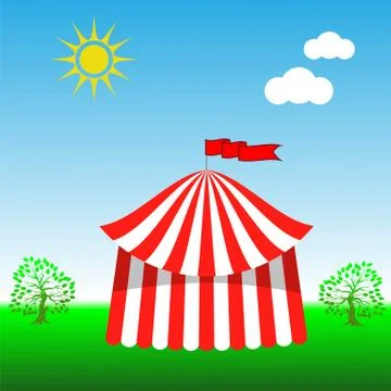 Circus Tent Icon Illustration