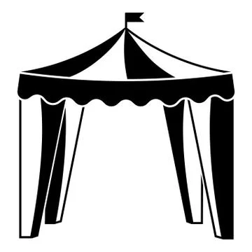 Circus tent icon, simple style Stock Illustration