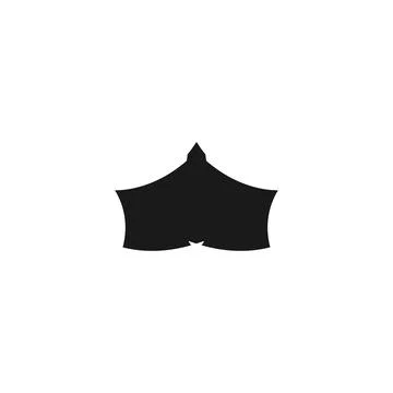 Circus tent icon. Simple style circus ticket big sale poster background sym.. Stock Illustration