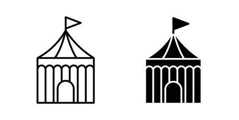 Circus tent icon vector art Illustrations Stock Illustration