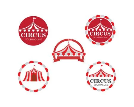 Circus tent logo template. Vector Stock Illustration