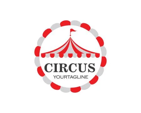 Circus tent logo template. Vector Stock Illustration