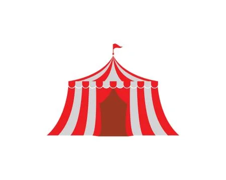 Circus tent logo template. Vector Stock Illustration