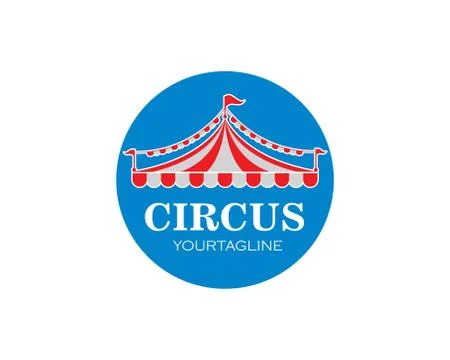 Circus tent logo template. Vector Stock Illustration