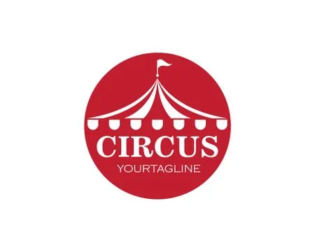 Circus tent logo template. Vector Stock Illustration