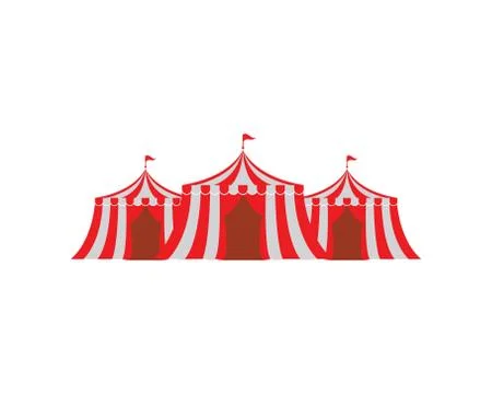 Circus tent logo template. Vector Stock Illustration