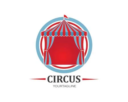 Circus tent logo template Vector Stock Illustration