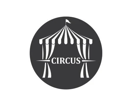 Circus tent logo template Vector Stock Illustration