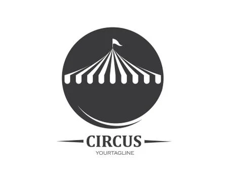 Circus tent logo template Vector Stock Illustration