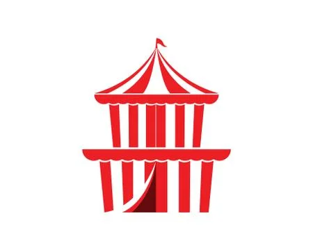 Circus tent logo template Vector Stock Illustration