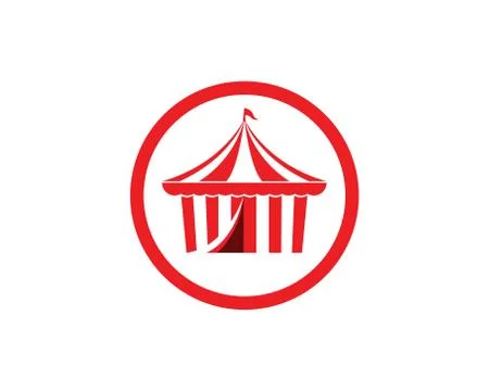 Circus tent logo template Vector Stock Illustration