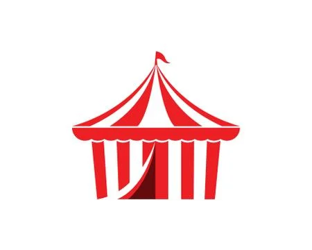 Circus tent logo template Vector Stock Illustration