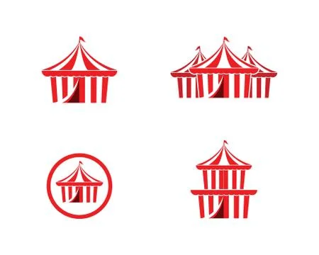 Circus tent logo template Vector Stock Illustration