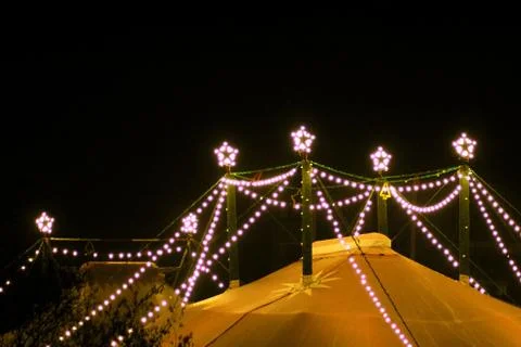 Circus tent at night Stock Photos