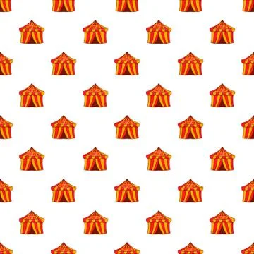 Circus tent pattern, cartoon style Illustrazione stock