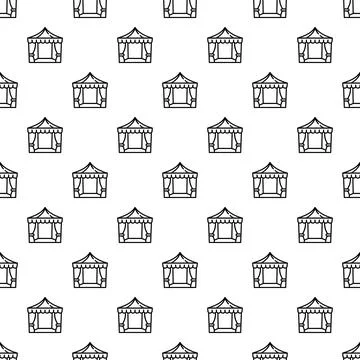 Circus tent pattern creating seamless background design Stock Illustration