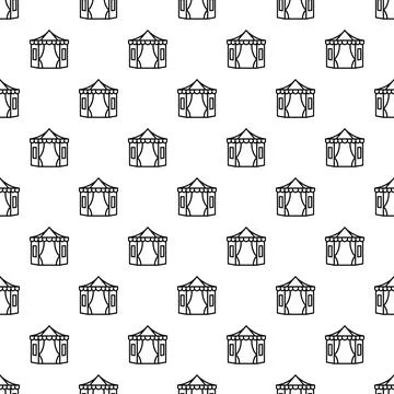 Circus tent pattern creating seamless carnival background design Illustrazione stock