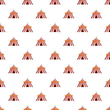 Circus tent pattern creating seamless entertainment background Stock Illustration