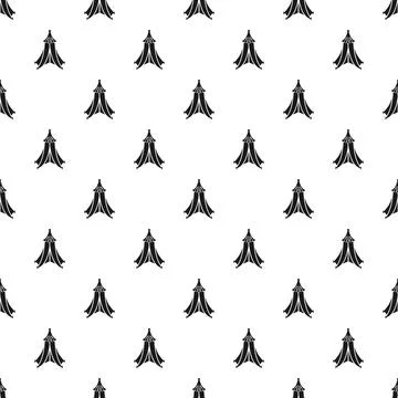 Circus tent pattern repeating black and white background Stock Illustration