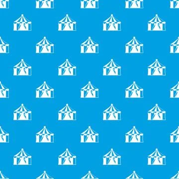 Circus tent pattern seamless blue Stock Illustration