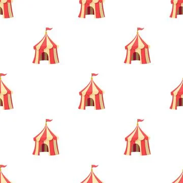 Circus tent pattern seamless vector Stock Illustration