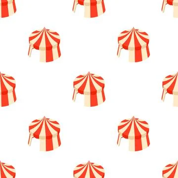 Circus tent pattern seamless vector Stock Illustration