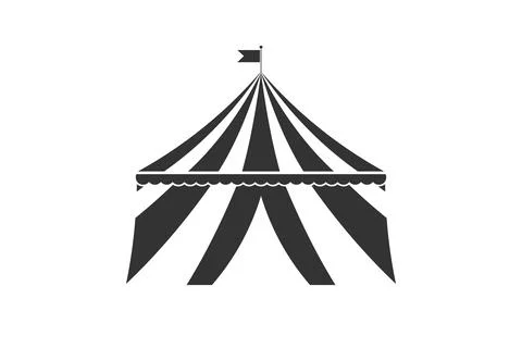 Circus tent. Simple icon. Flat style element for graphic design. Vector EPS10 Illustration