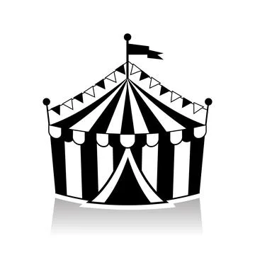 Circus tent simple icon Stock Illustration