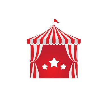 Circus tent Vector illustration design template Stock Illustration