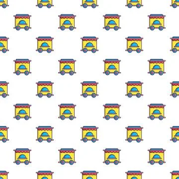 Circus ticket booth pattern Stock Illustration