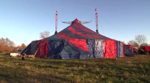 Circus in town Video stock 48768925