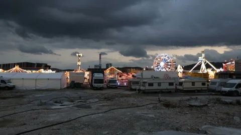 Circus in town Stock Footage 87708512