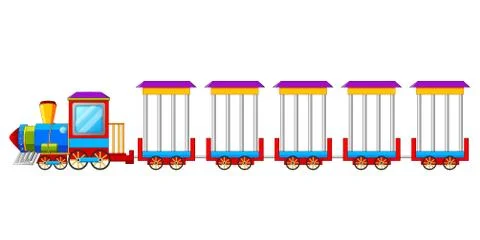 Circus Train isolated on white Background Illustrazione stock