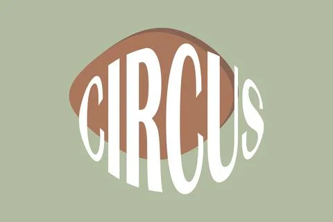 Circus typography text vector design.  Circus in festival and fair Stock Illustration