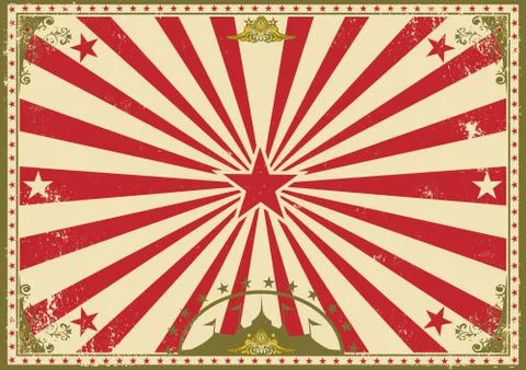 Circus vintage horizontal background Stock Illustration