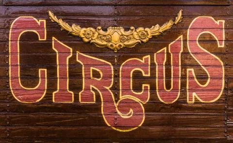 Circus Wagon Sign Stock Photos