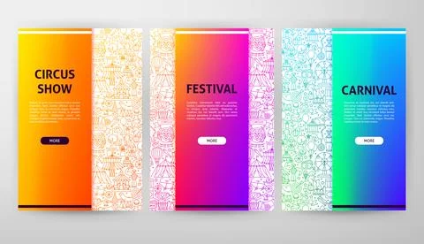 Circus Web Design Stock Illustration