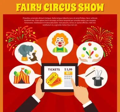 Circus website concept Illustrazione stock