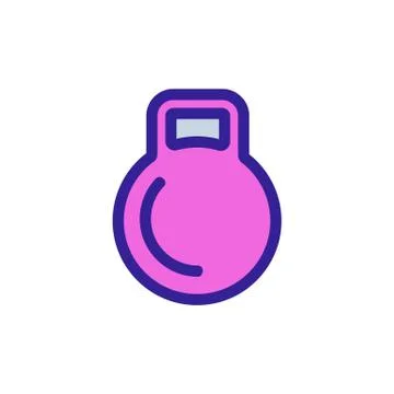 Circus weight icon vector. Isolated contour symbol illustration 스톡 일러스트