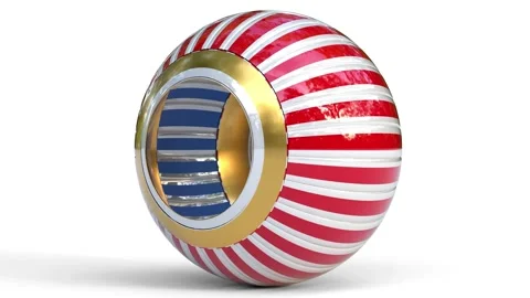 Circus wheel on white background Stock Footage 311936972