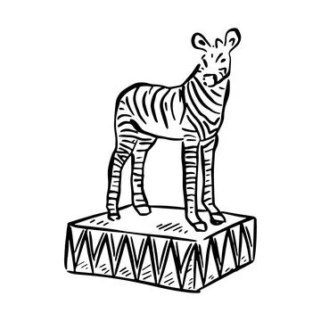 Circus Zebra Illustrazione stock