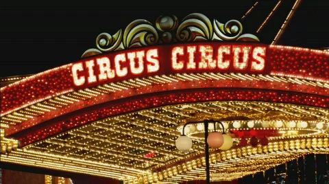 CircusCircusPorticoLights Stock Footage 449113